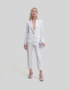 Veste de costume blanc décor microbilles Femme